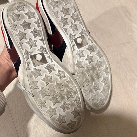 Miu Miu Navy and Cream Sneakers with Red Accent - Picture 5 of 6